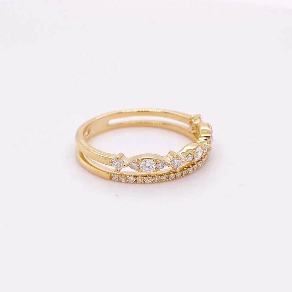 Diamond Duet Stackable Ring