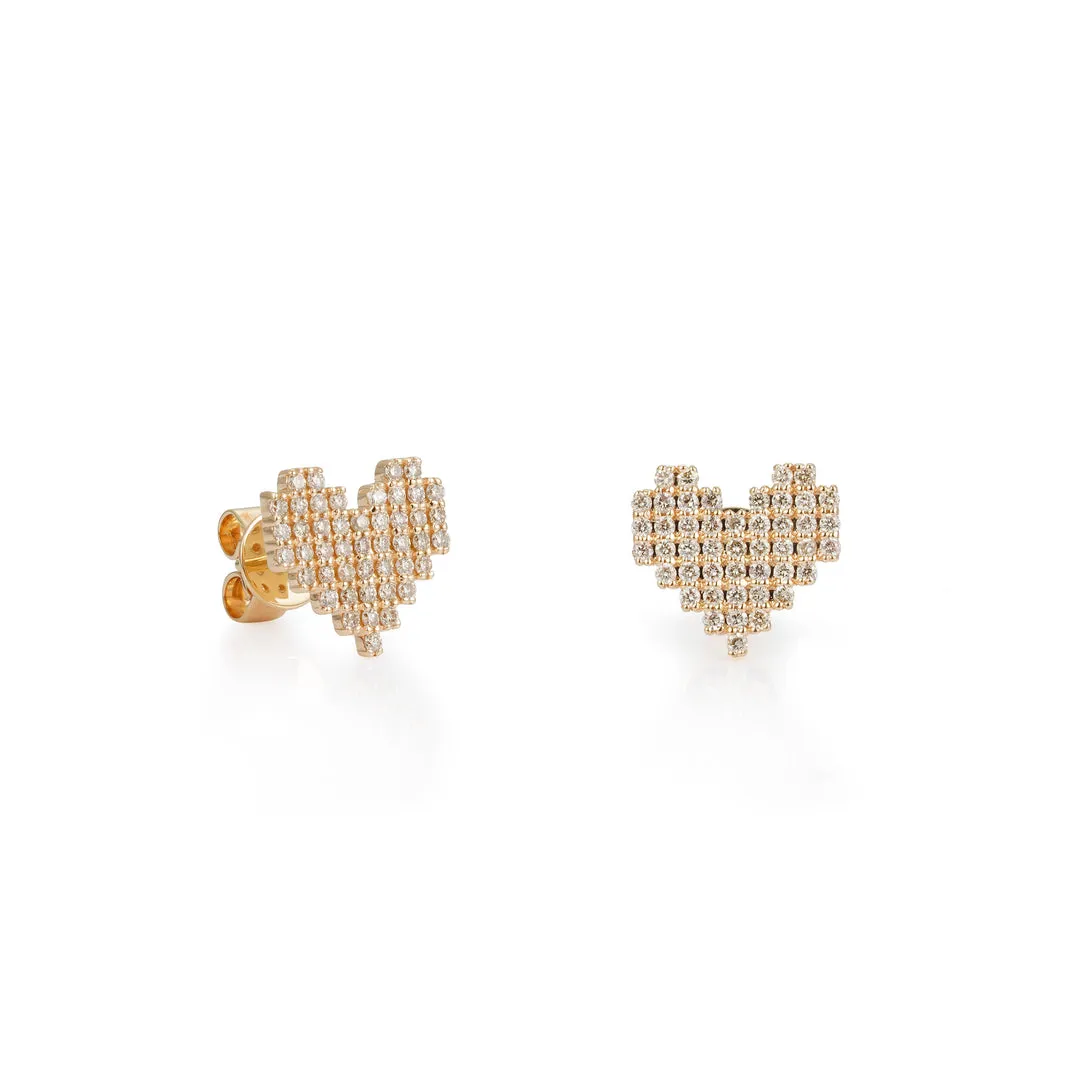 Diamond Heart Earrings