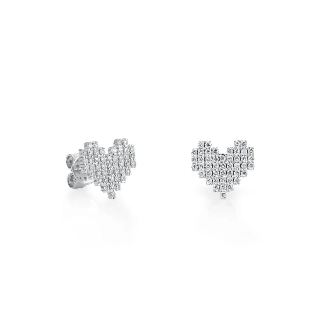 Diamond Heart Earrings