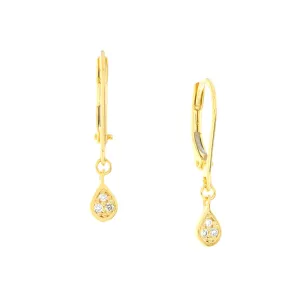 Diamond Teardrop Dangle Earrings