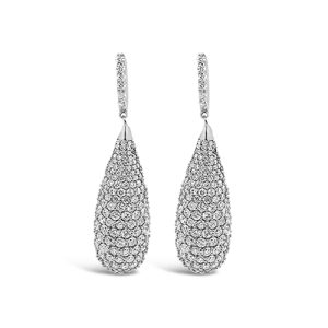 Diamond Teardrop Dangle Earrings