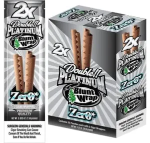 Double Platinum 2X Zero Blunt Cigar Wraps 15ct Box