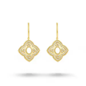 Doves 18K Yellow Gold Diamond Earrings