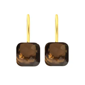 Earrings - Naked 2 in Smoky Quartz