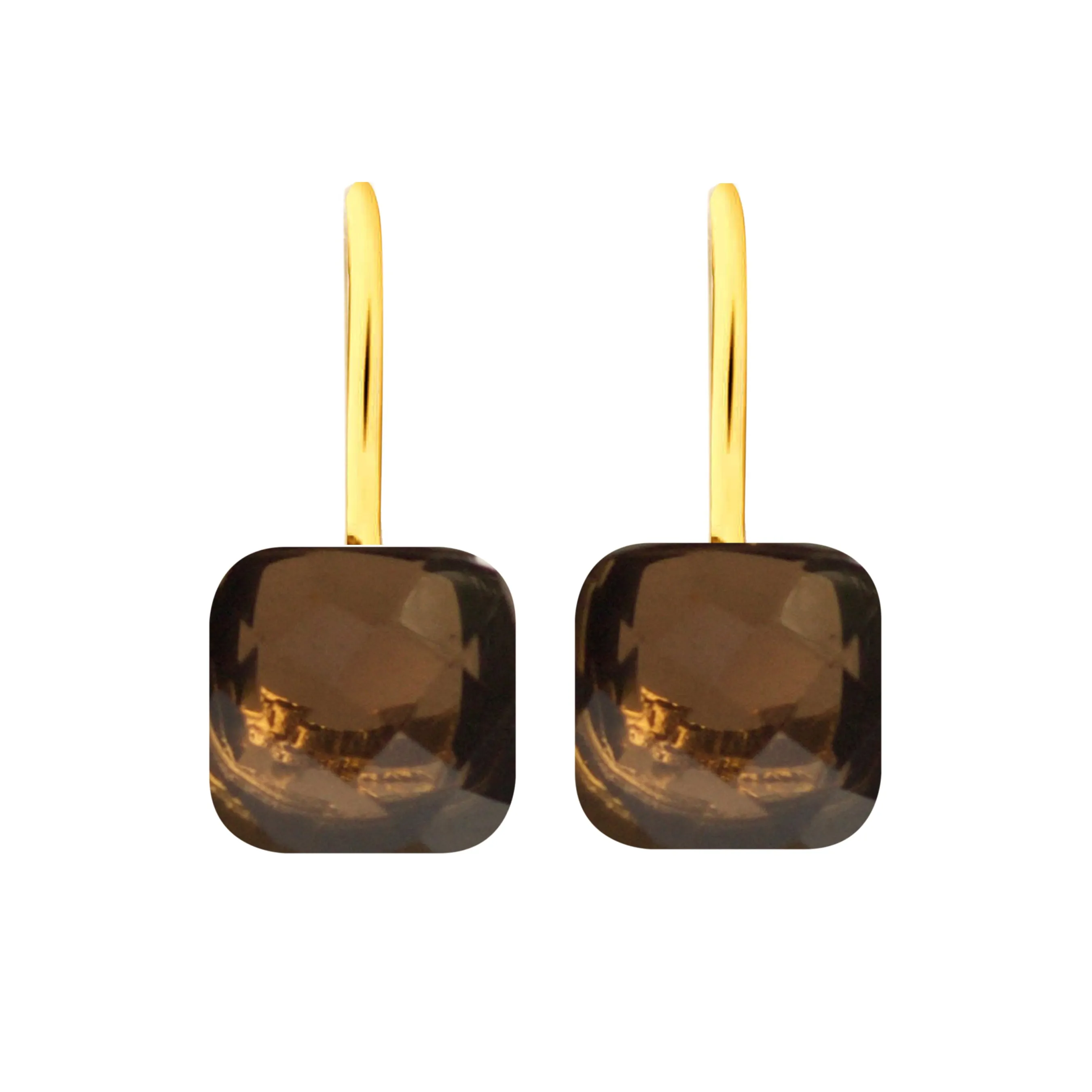 Earrings - Naked 2 in Smoky Quartz