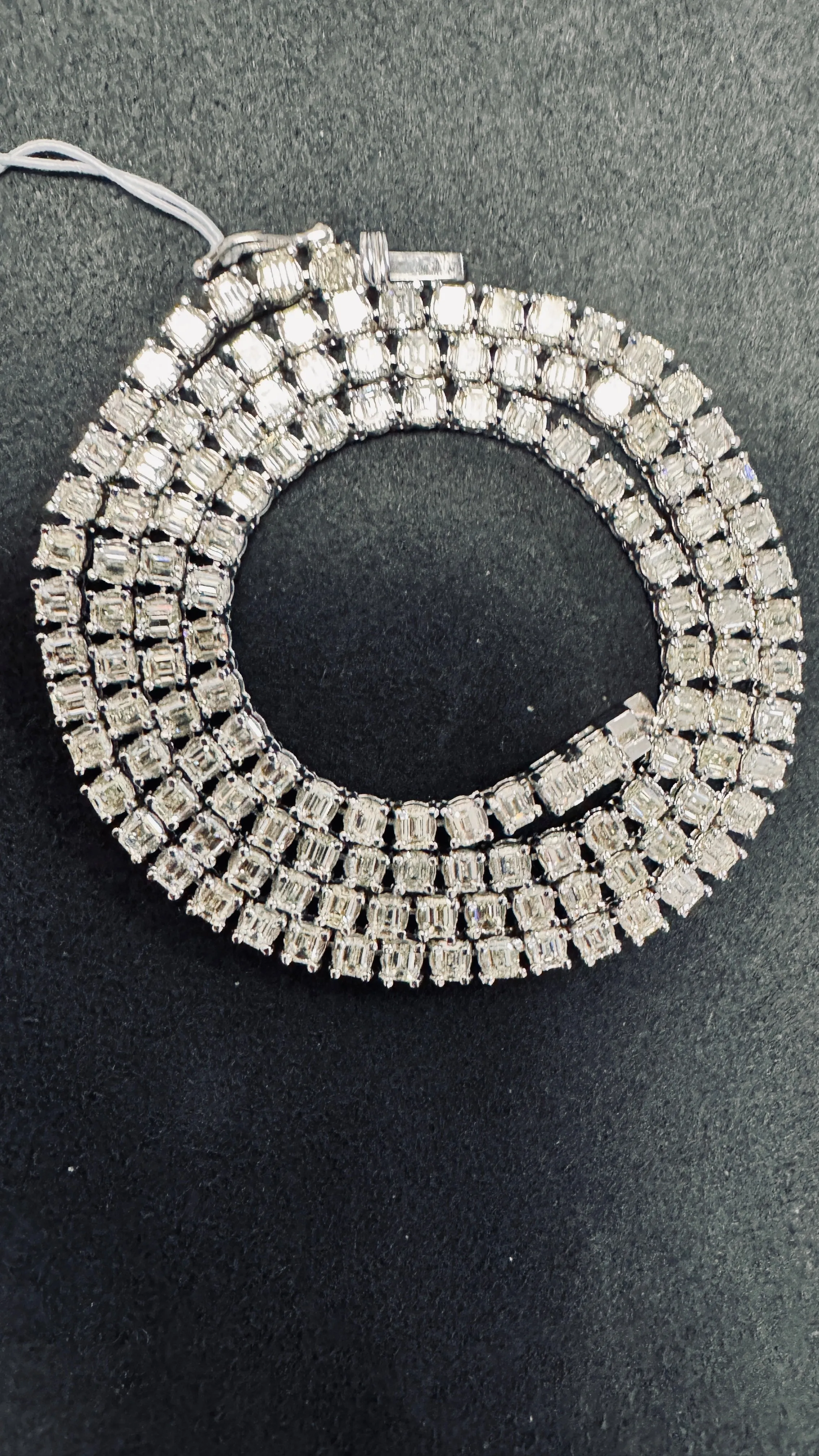 Emerald Cut Diamond Tennis Necklace 25 ctw Special