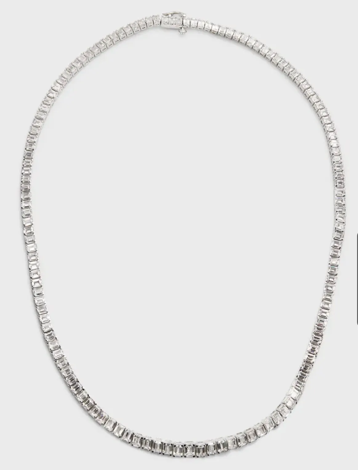 Emerald Cut Diamond Tennis Necklace 25 ctw Special