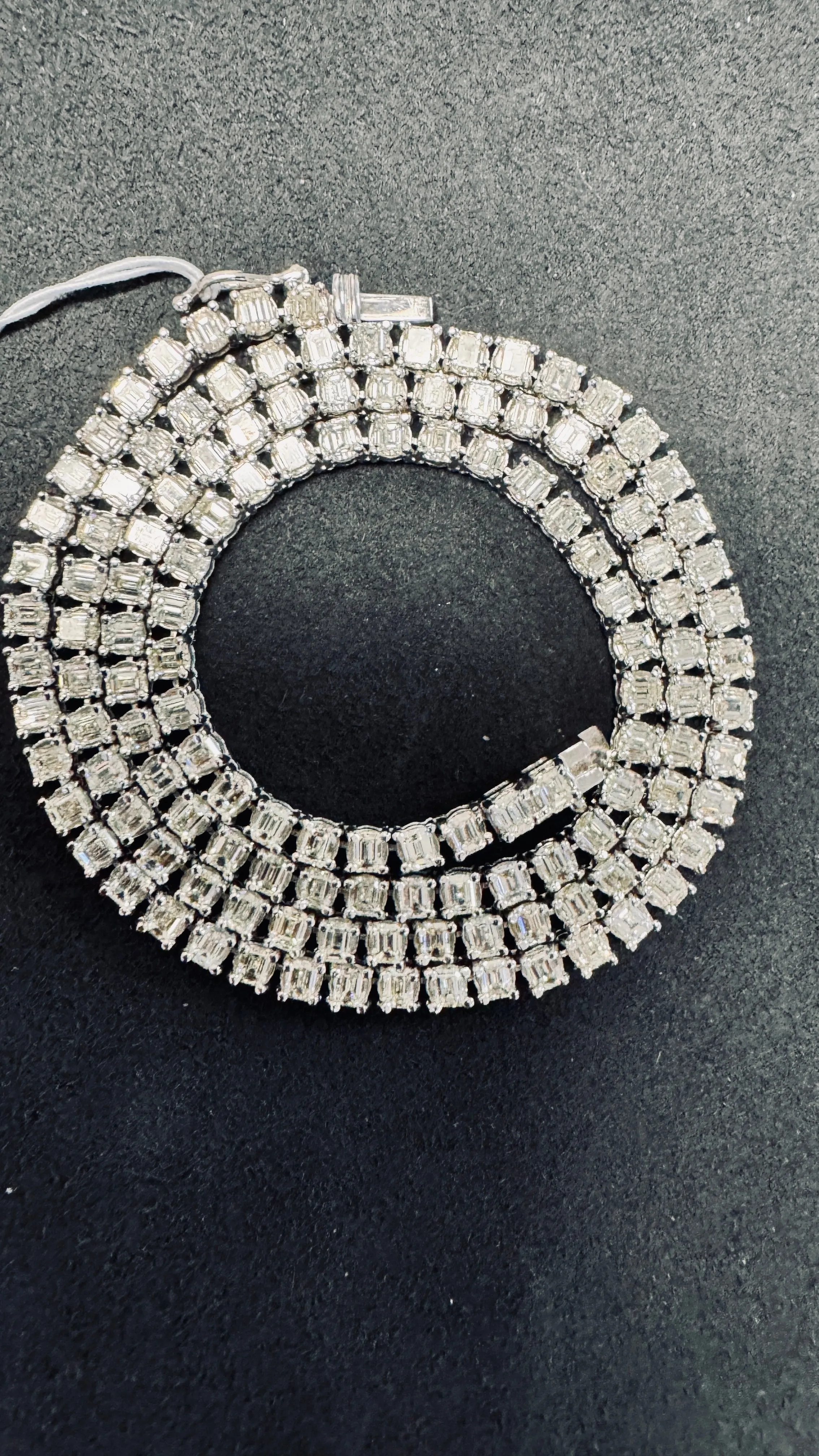 Emerald Cut Diamond Tennis Necklace 25 ctw Special