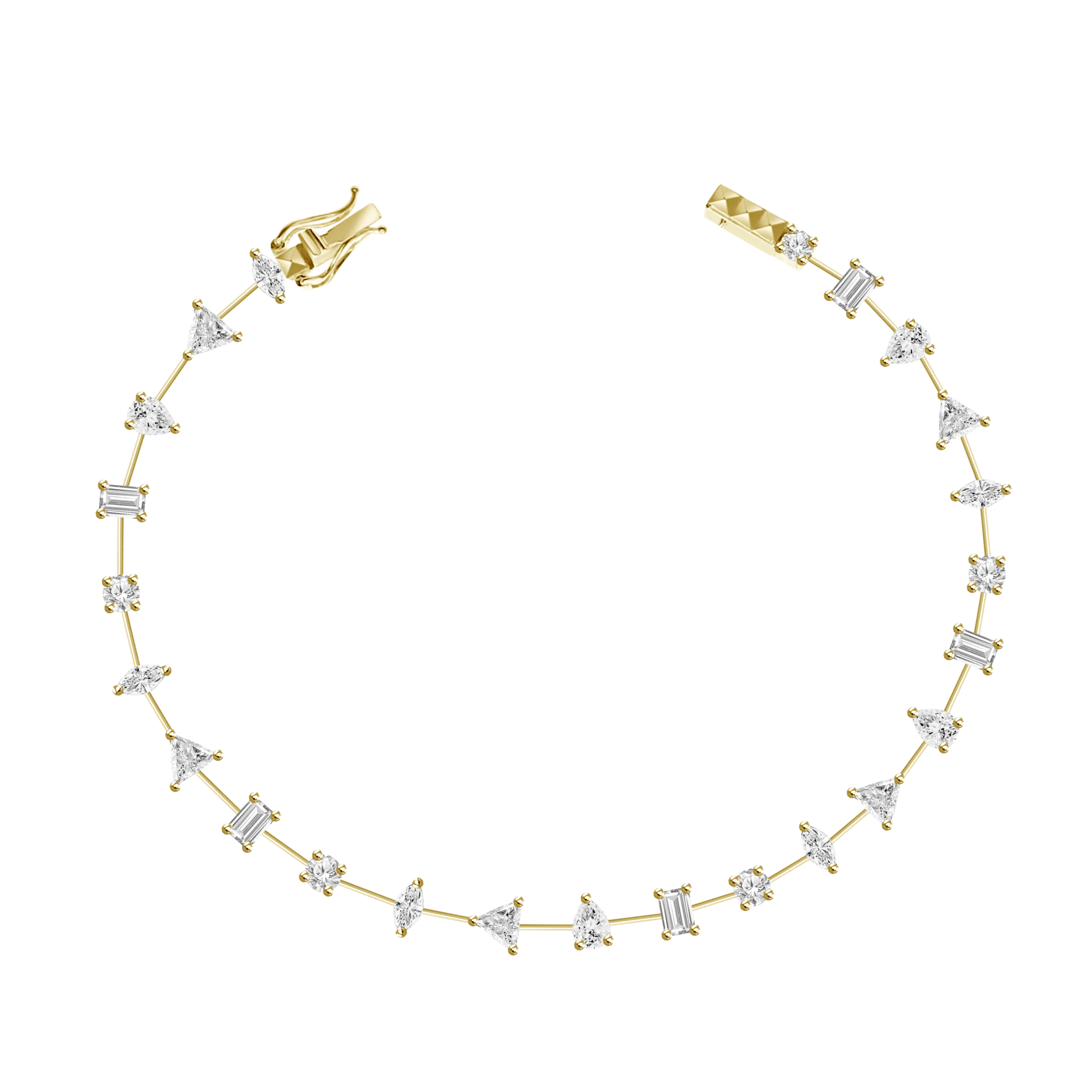 Emily Multishape Diamond Tennis Bracelet