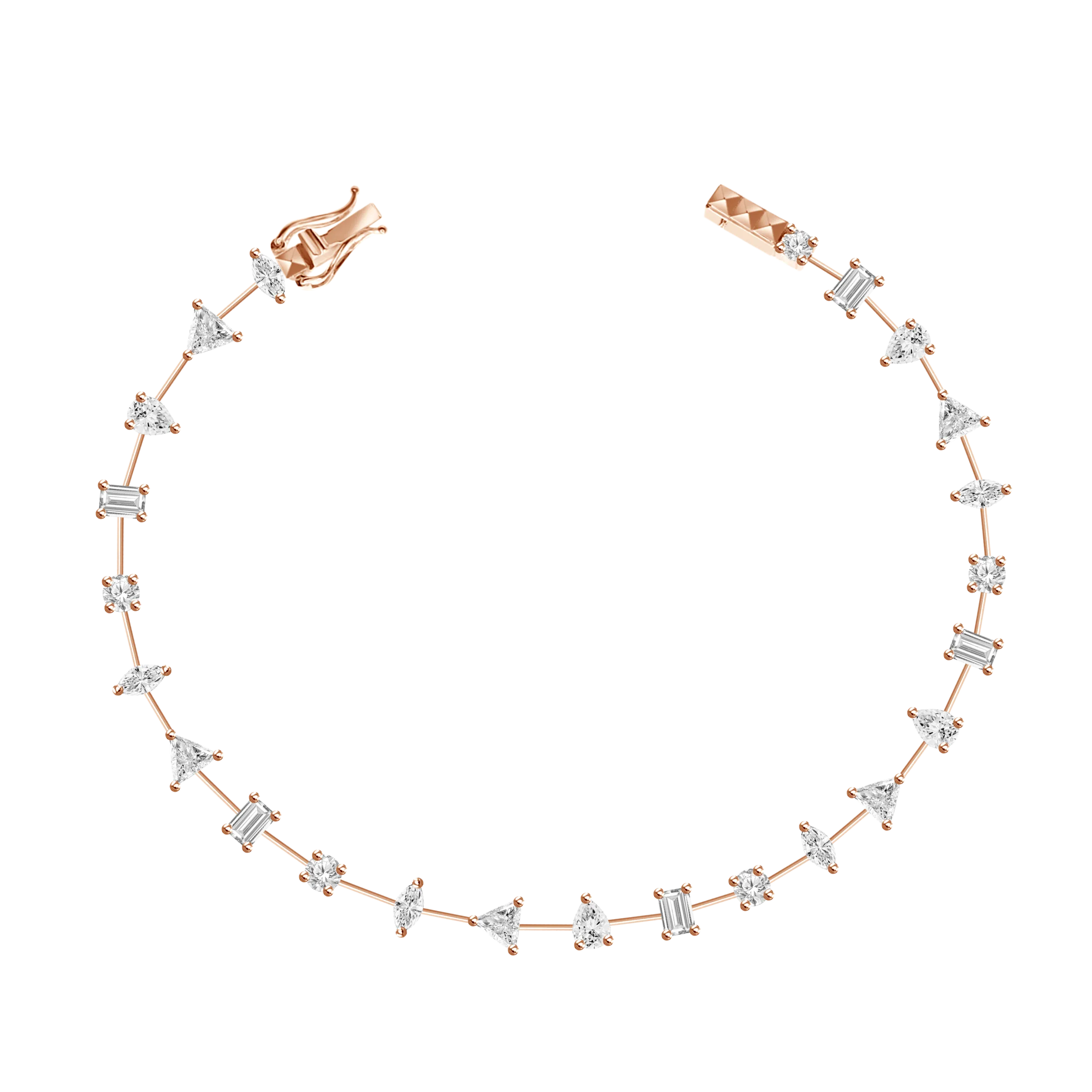 Emily Multishape Diamond Tennis Bracelet