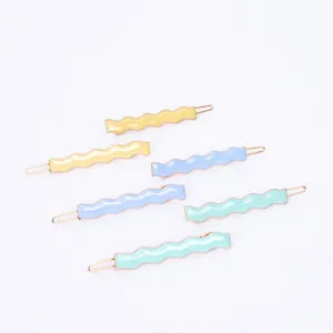 Enamel Wavy Hair Clips (12 pack)