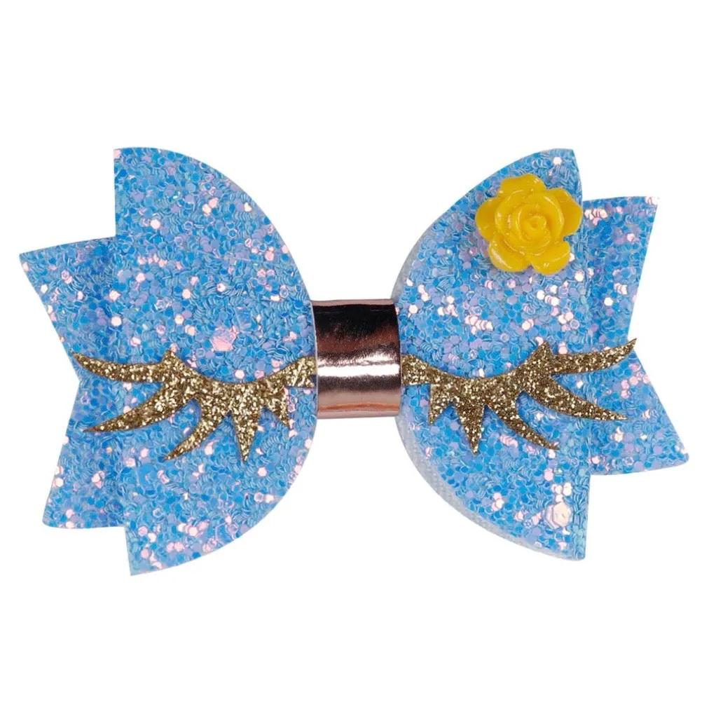 Eyelashes Big Bow Hair Clip/Barrette - ONLY 5 LEFT !!!