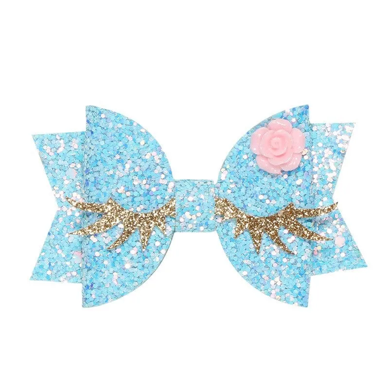 Eyelashes Big Bow Hair Clip/Barrette - ONLY 5 LEFT !!!