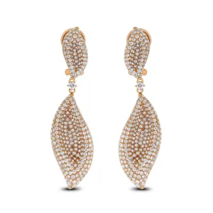 Fall Diamond Earrings (5.36 ct Diamonds) in Rose Gold