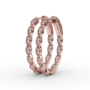 Fana Flawless Filigree Diamond Hoops