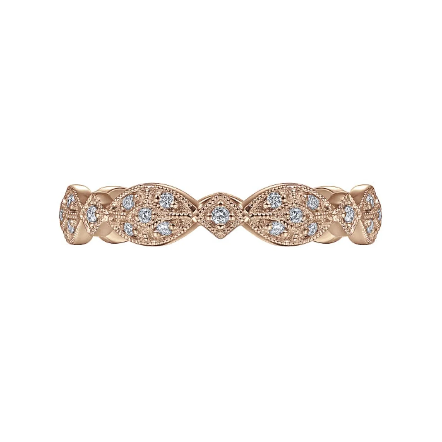 Gabriel & Co. Marquise Station Cluster Diamond Stackable Ring