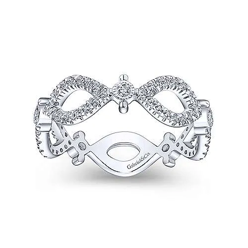 Gabriel & Co Stackable Freeform Diamond Ring