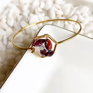 Garnet Kaleidoscope Bangle