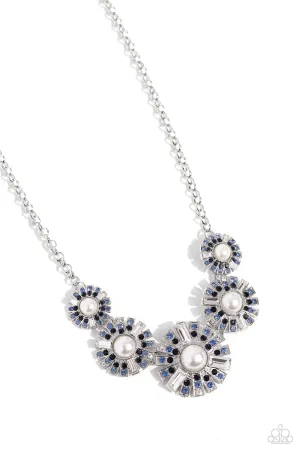 Gatsby Gallery - Blue Necklace - Paparazzi Accessories