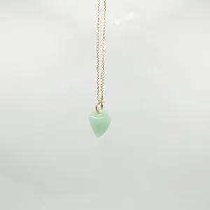 Gemstone Jade Necklace in Gold