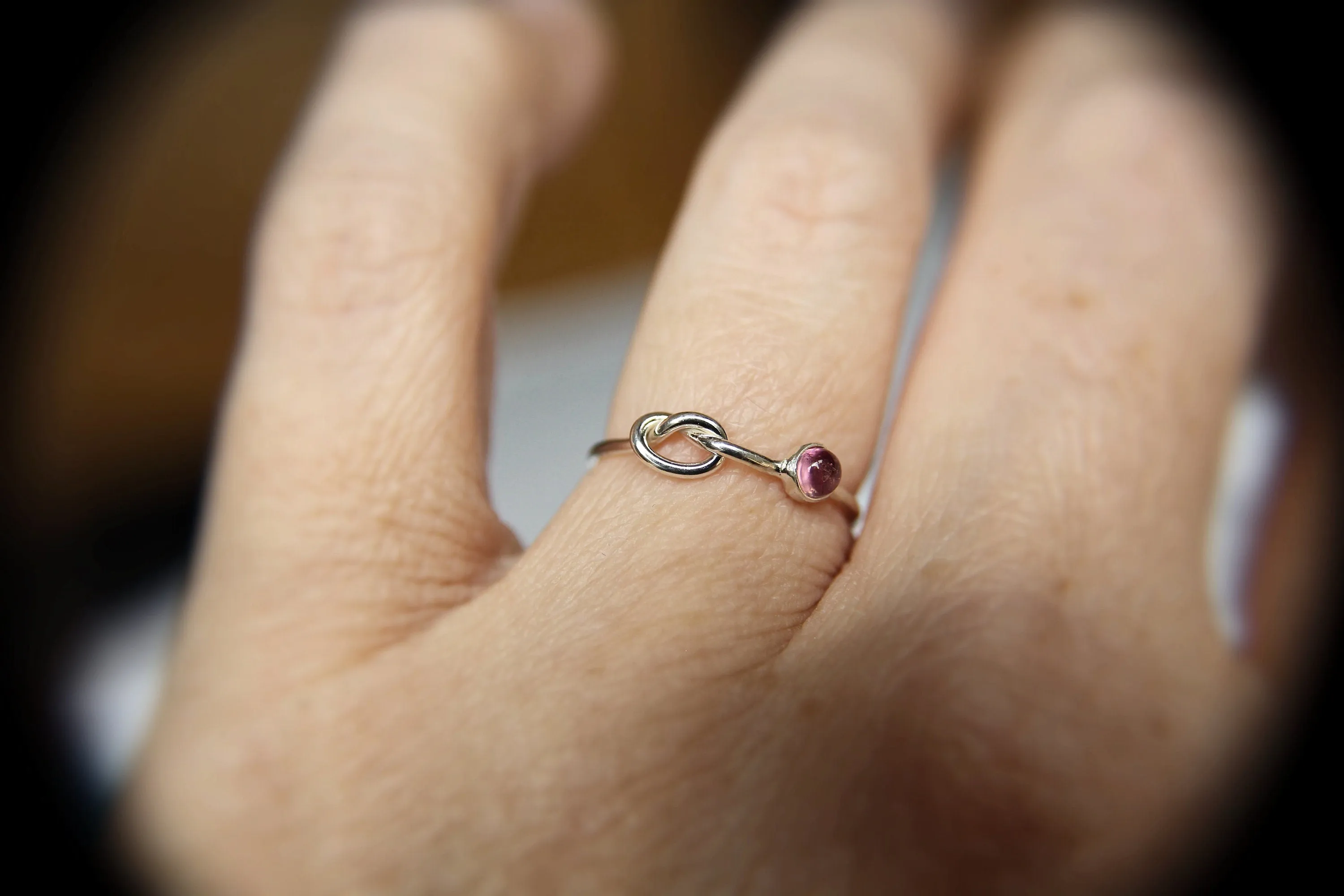 Gemstone Knot Ring, Tie the Knot Ring, Eternity Ring, Forever Ring, Mothers  Rings, Best Friend Rings, Unique Rings, Knot, Birthstone Ring