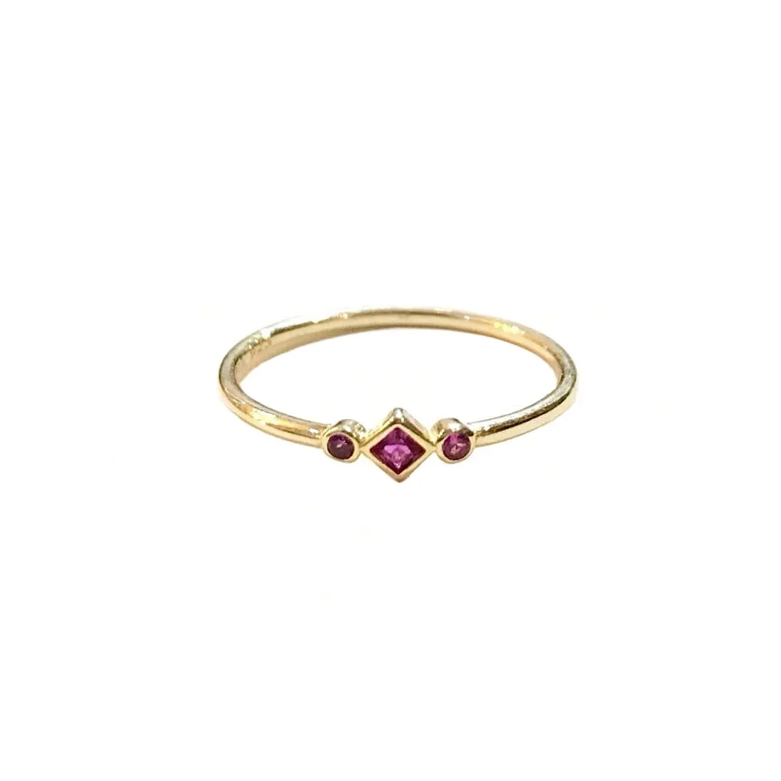 Geovana Diamond Ruby Ring