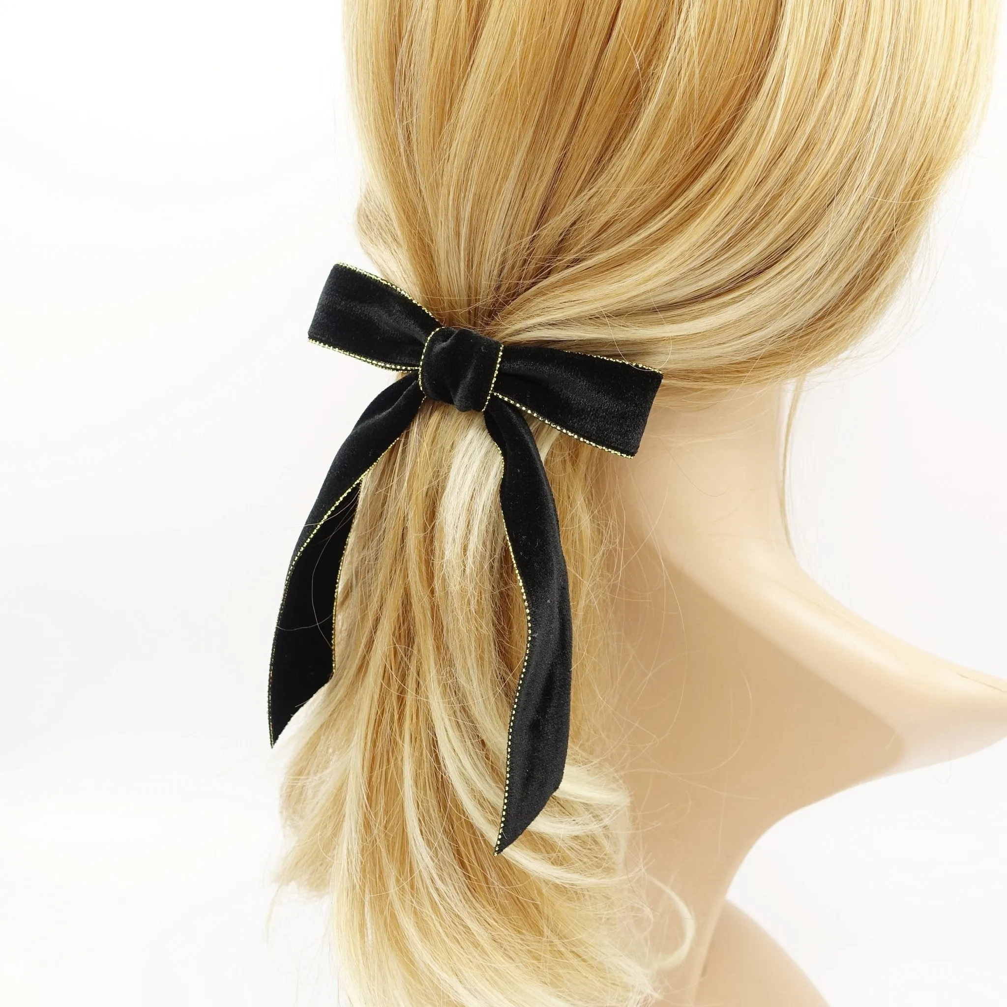 glittering edge velvet hair bow  VS-Premium202704