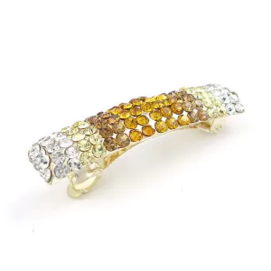 Gold Czech Crystal Rhinestone Princess Hair Barrette