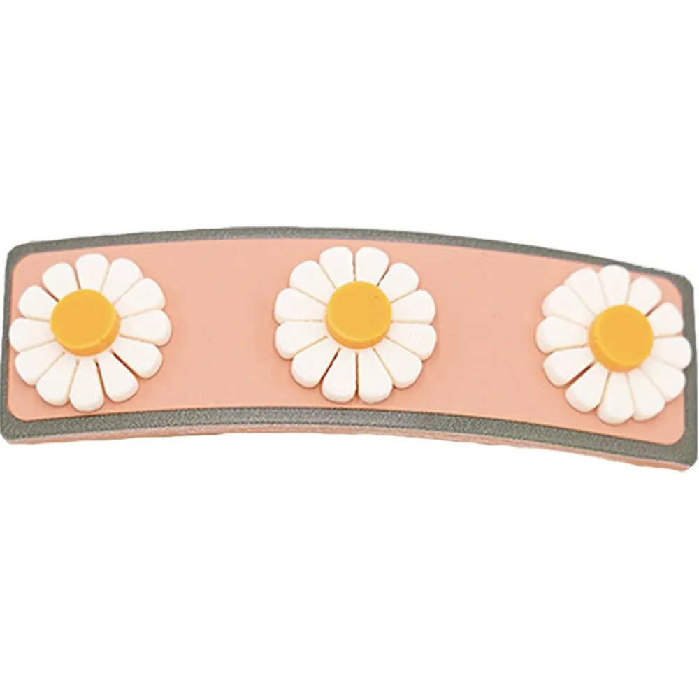 Grech & Co. Wide Bar Clip Flower Sunset