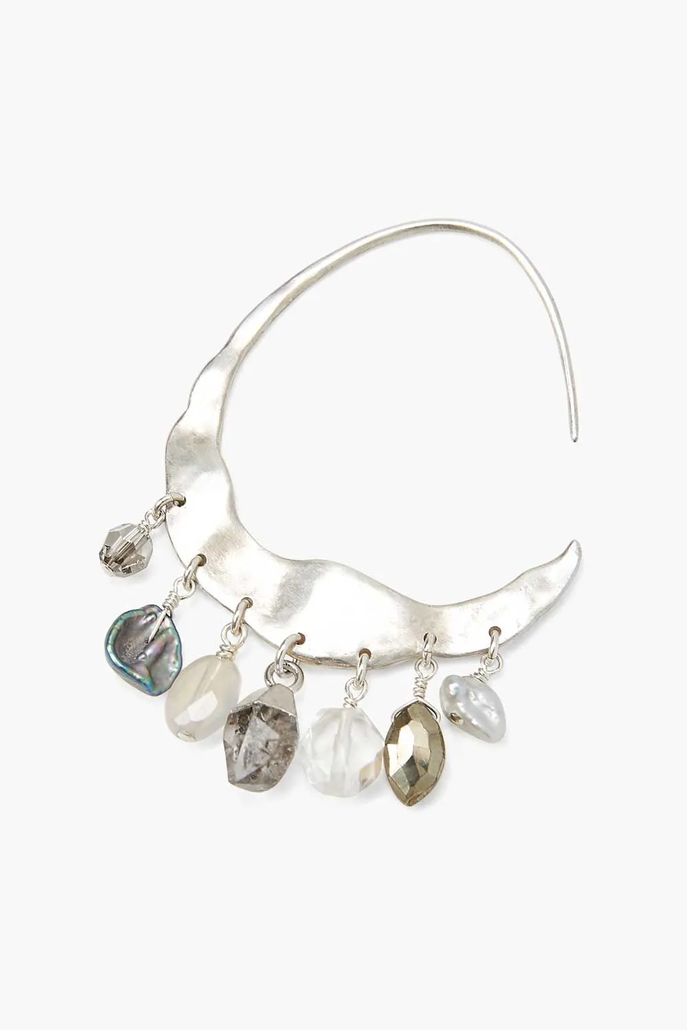 Grey Mix Hoop Earrings