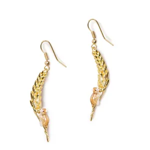 Harvest Mouse & Corn Drop Earrings