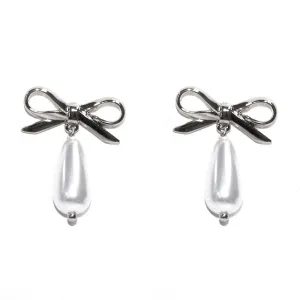 HE4039 Ribbon Pearl Earrings