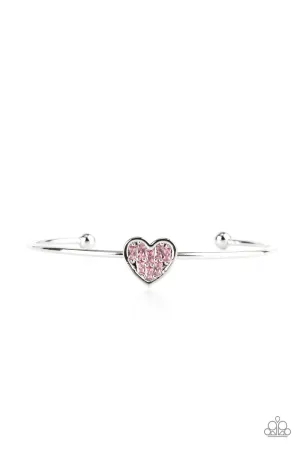 Heart of Ice - Pink Bracelet - Paparazzi Accessories