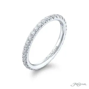 J B Star Pavé Eternity Band in Platinum