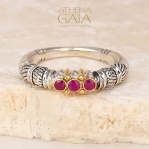 Kassandra 3-Ruby Stackable Ring