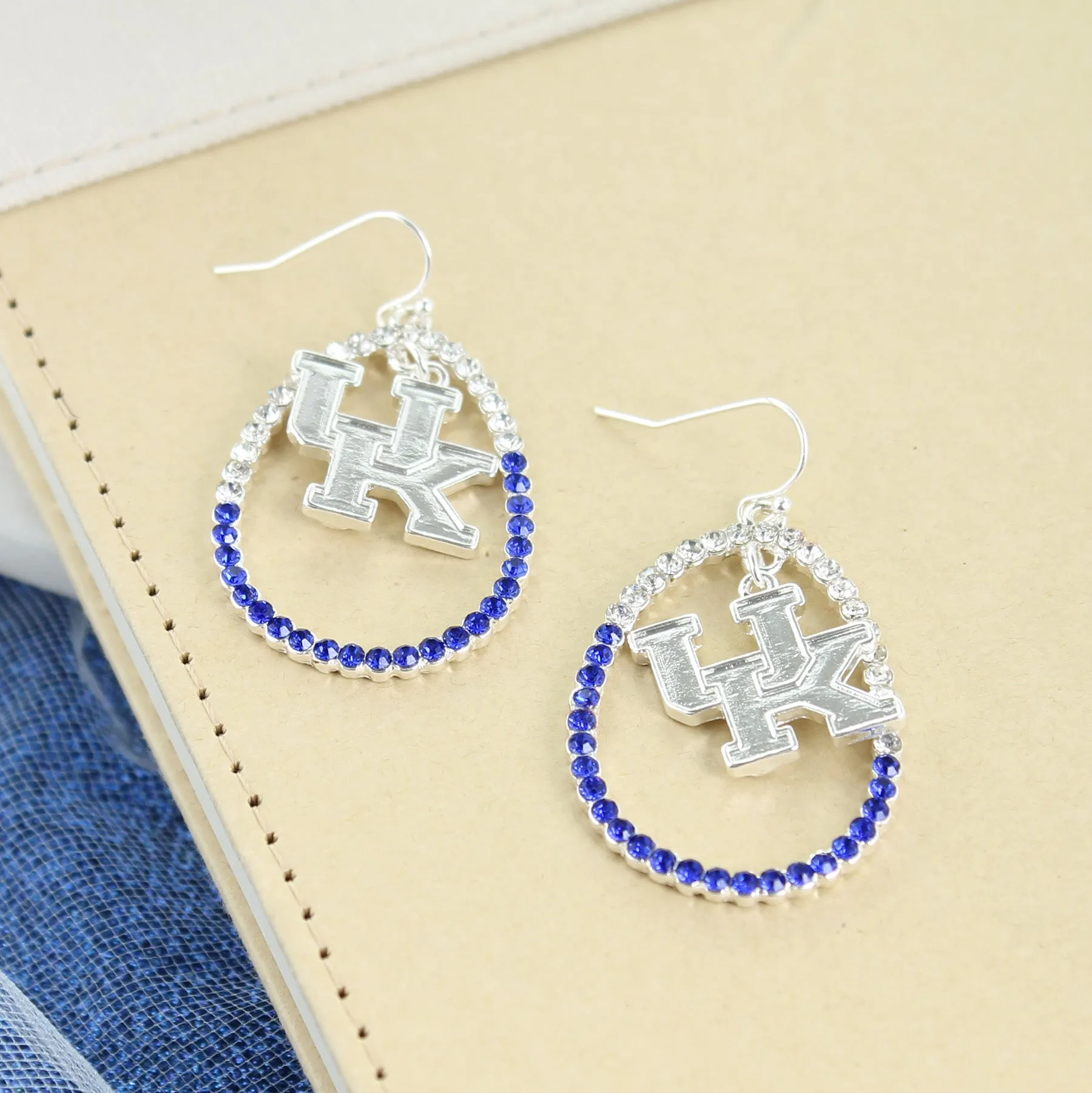 Kentucky Crystal Loop Earrings