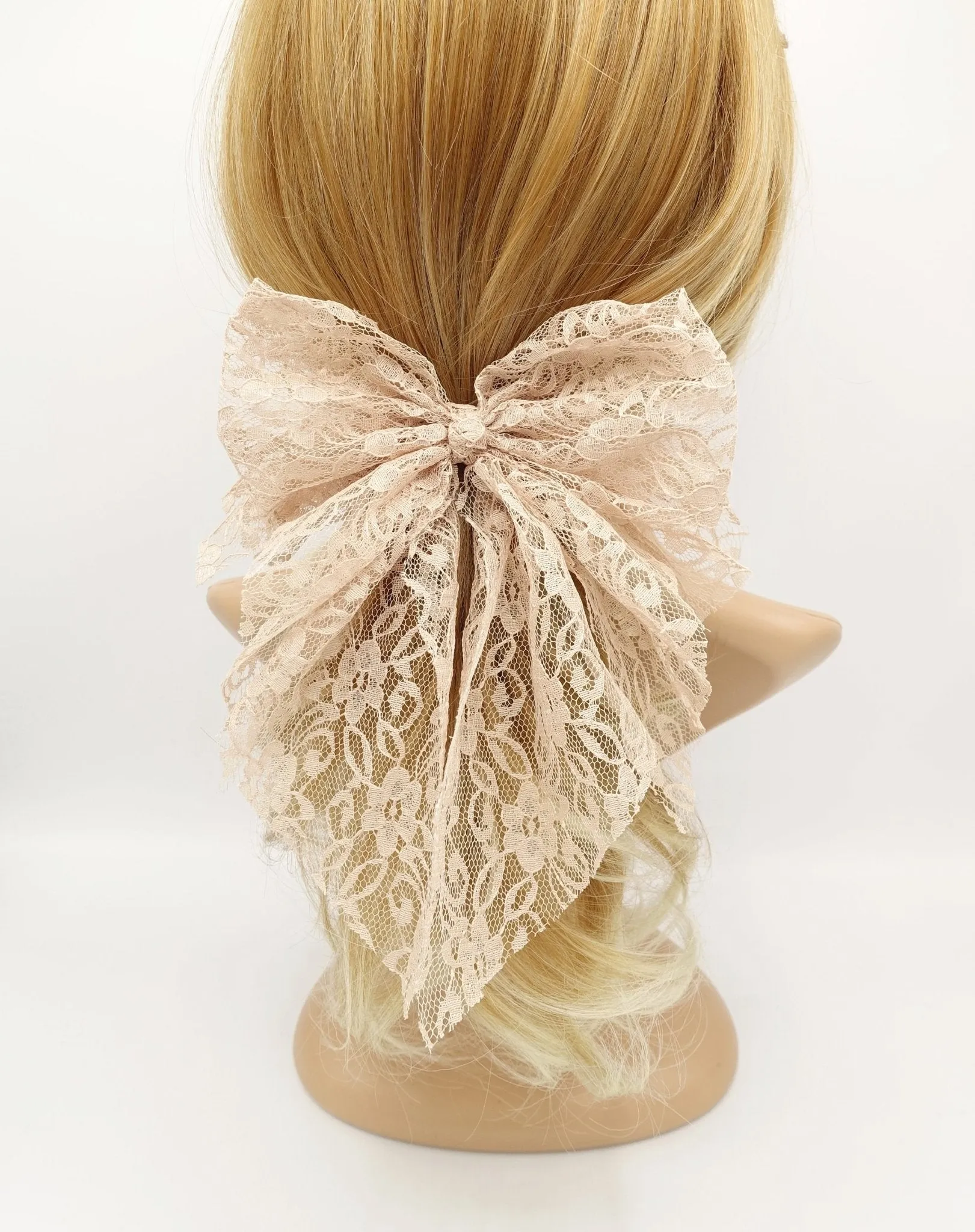 lace hair bow feminine styles hair accessory for woman