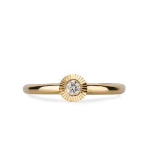 Large Aurora Diamond Stacking Ring in Yellow Gold