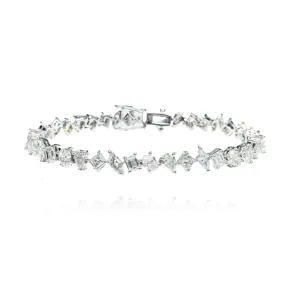 Large Multishape Diamond Tennis Bracelet