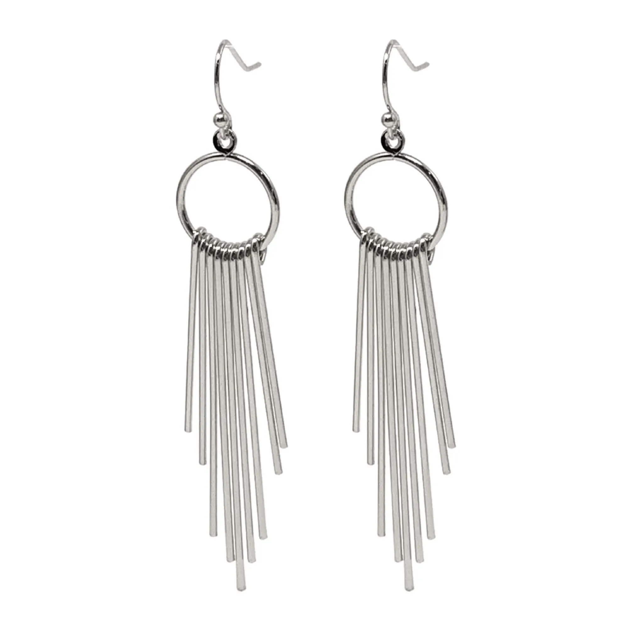 Long Metal Tassel Earrings