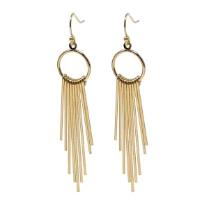 Long Metal Tassel Earrings