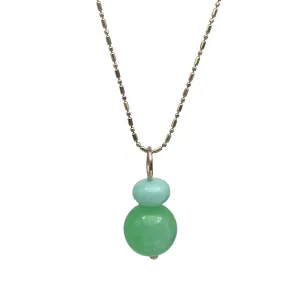 Lucky Pom Charm Chrysoprase Jade