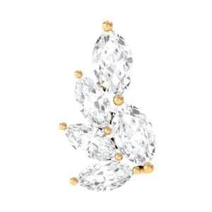 Marquise Diamond Cluster Cartilage Earring