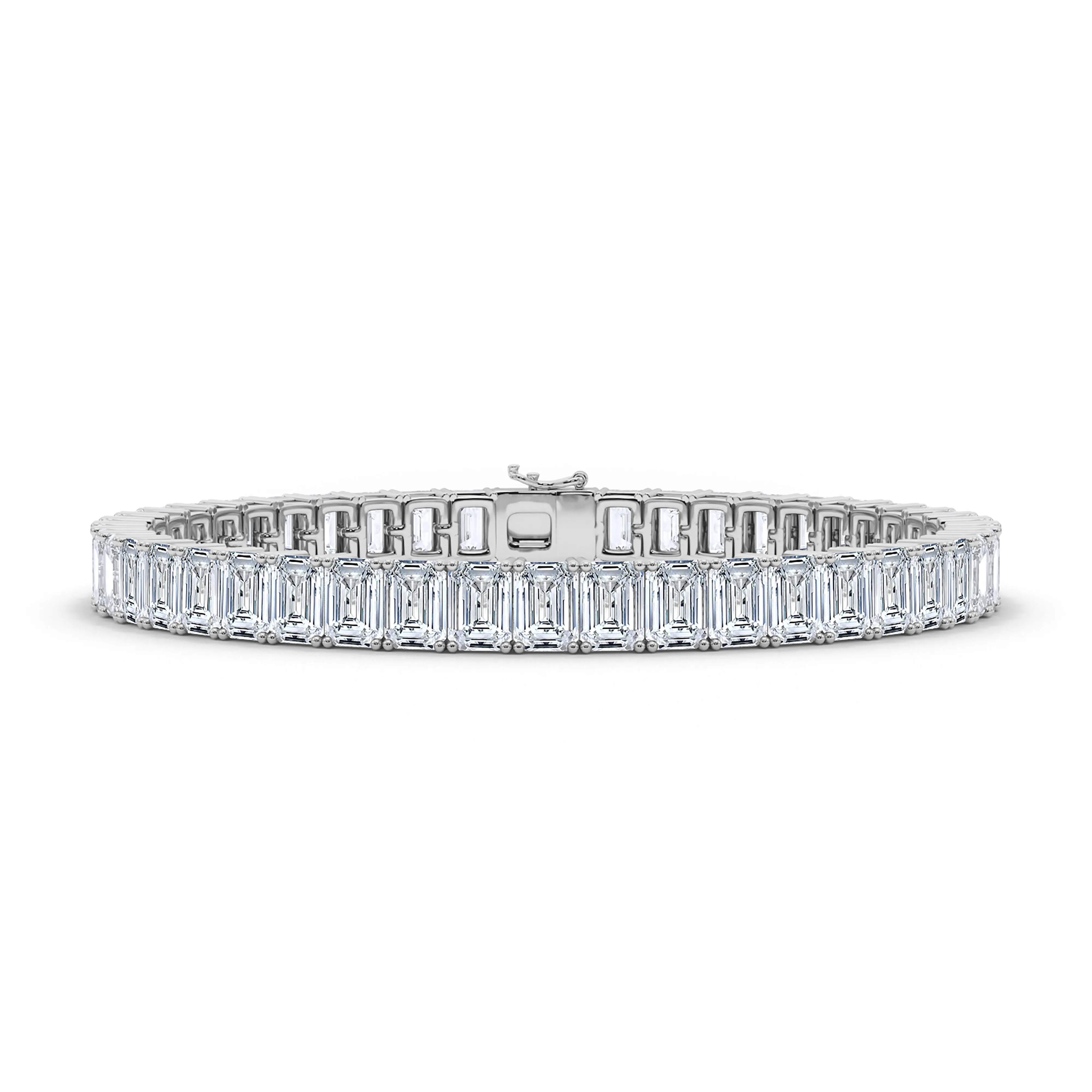 Men's Vertical Emerald Diamond Tennis Bracelet