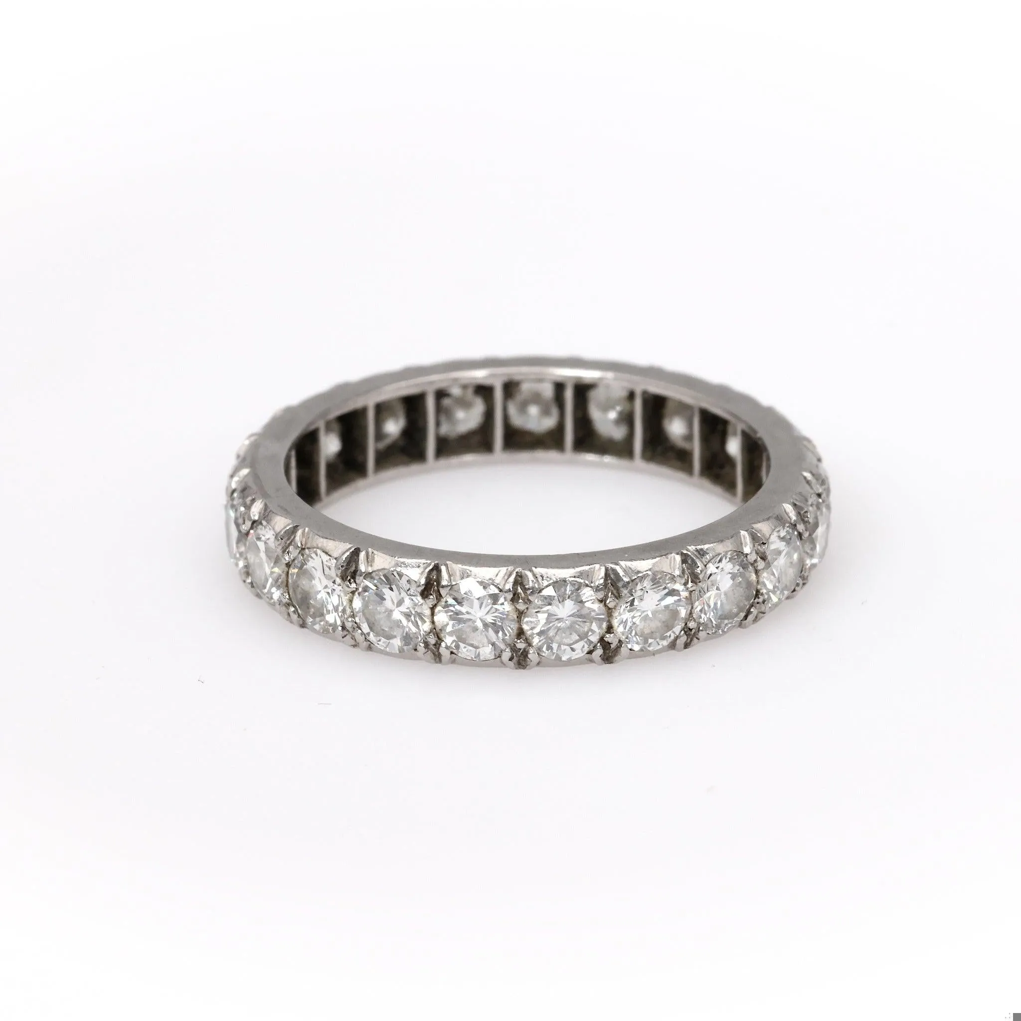 Mid-Century French Diamond Platinum Eternity Band