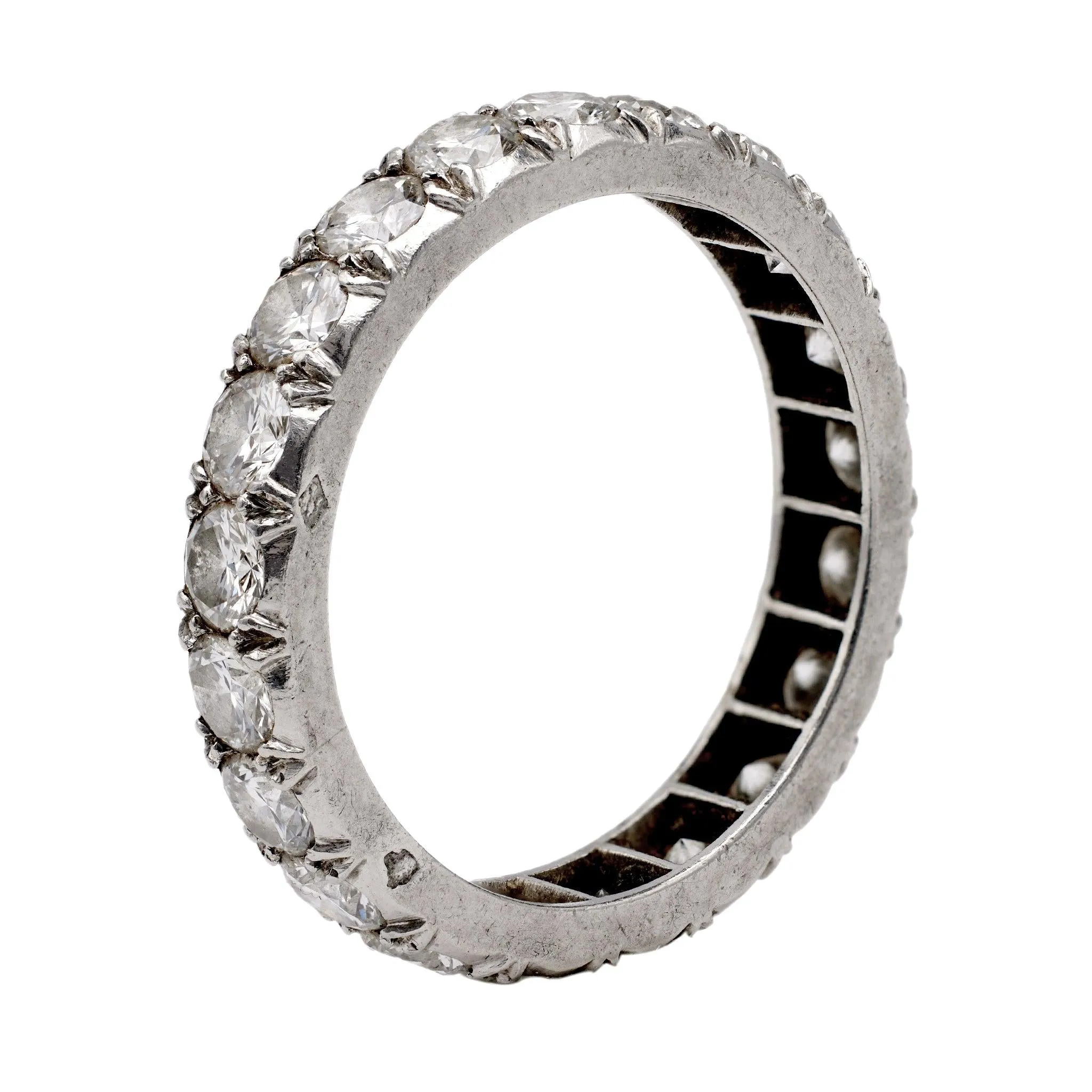 Mid-Century French Diamond Platinum Eternity Band