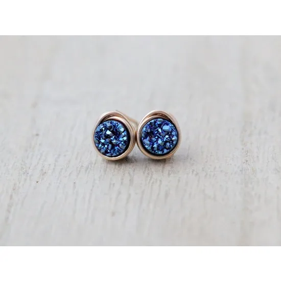 Mini Druzy Stud Earrings