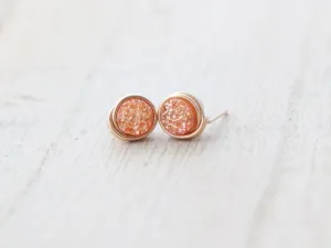 Mini Druzy Stud Earrings