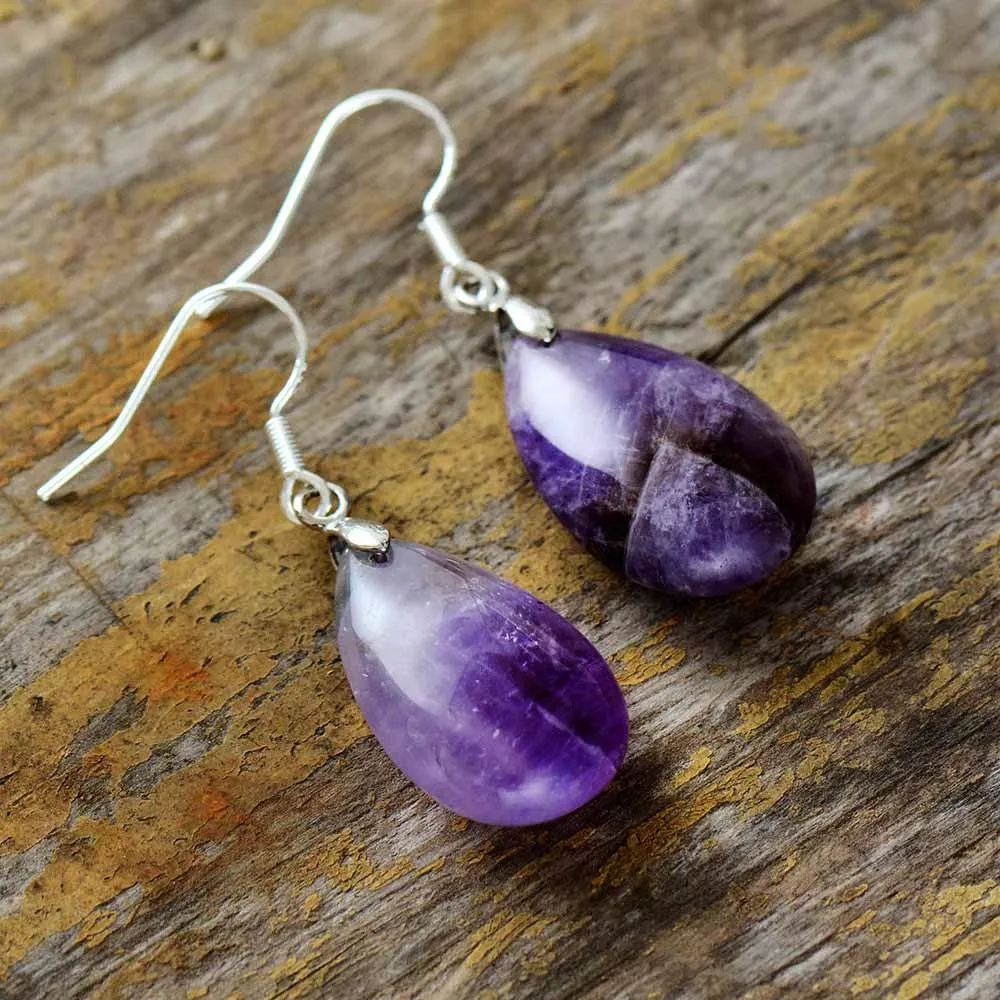 'Ngurrbul' Amethyst Drop Earrings