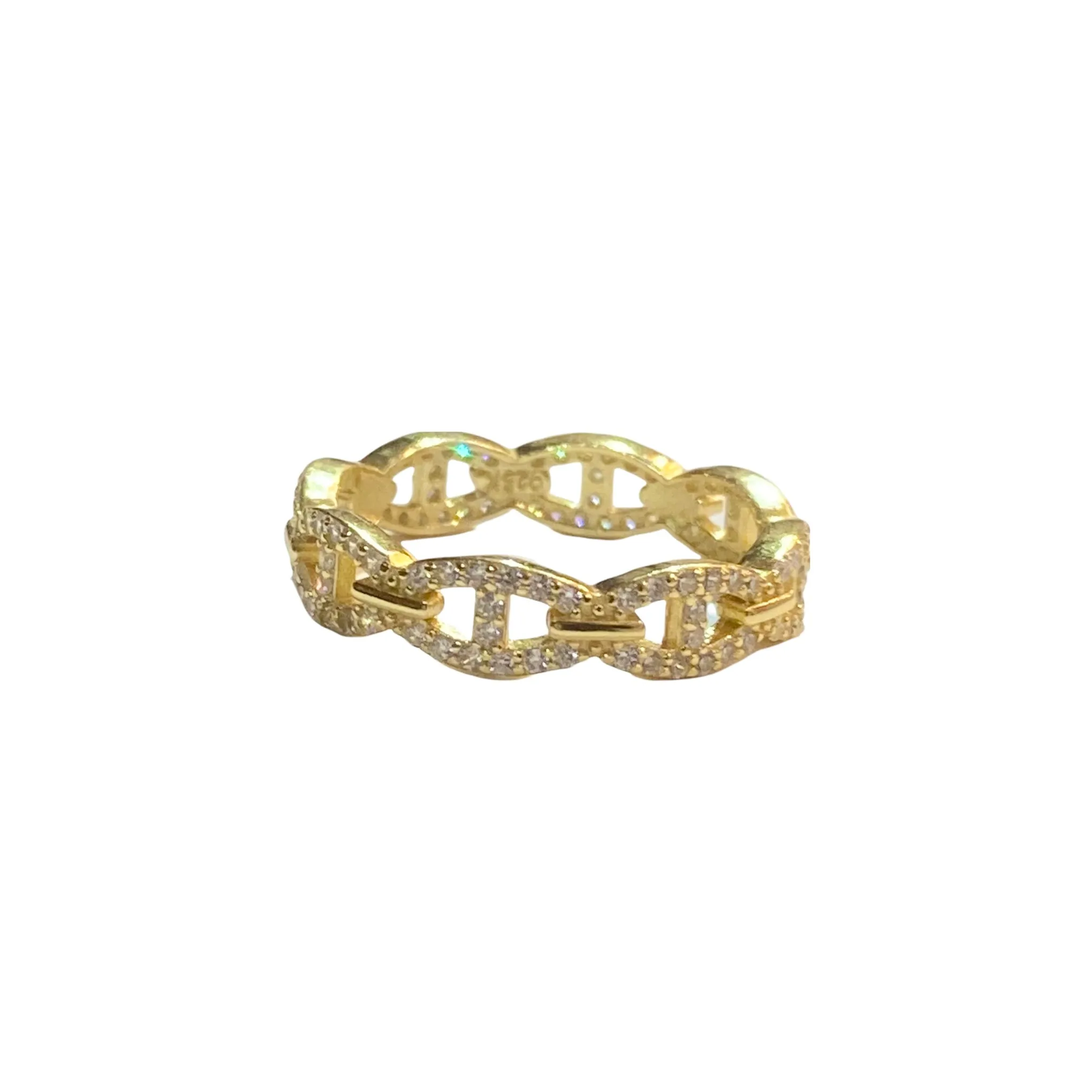 Noelia Sparkle Chain Link Ring